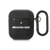 Etui AMG Leather Big Logo na AirPods - czarne