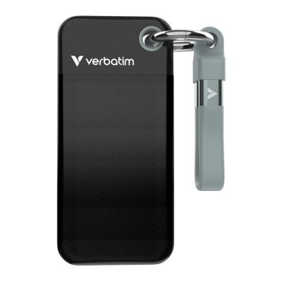 6. Verbatim Pocket SSD 2 TB USB Type-C 3.2 Gen 2 (3.1 Gen 2) Czarny, Szary