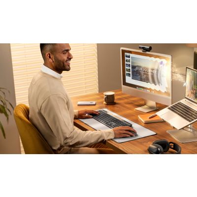 10. Logitech Signature Slim Solar+ K980 klawiatura Uniwersalne RF Wireless + Bluetooth QWERTY UK międzynarodowy Grafitowy