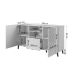 4. Komoda ABETO 150x42x82 czarny/czarny połysk