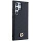 4. Etui DKNY Leather Pattern Metal Logo MagSafe na Samsung Galaxy S24 Ultra - czarne