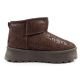 4. Lee Cooper buty śniegowce damskie zimowe modne futerko ocieplane botki ciemny brąz