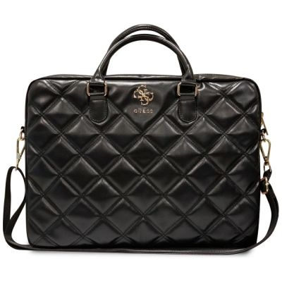 Torba Guess Quilted 4G na laptopa 16" - czarna