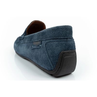 5. Wrangler buty męskie półbuty mokasyny Maifield Suede skóra naturalna granatowe