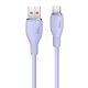 2. Kabel Baseus Pudding 100W USB-A - USB-C 2m - fioletowy