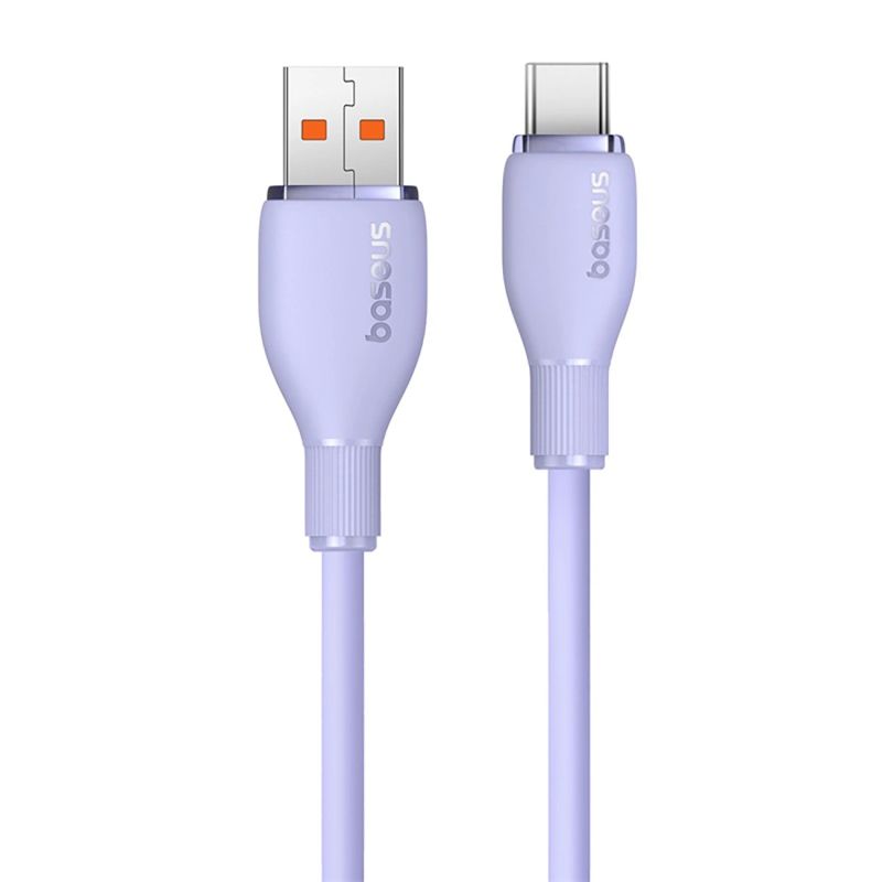 2. Kabel Baseus Pudding 100W USB-A - USB-C 2m - fioletowy
