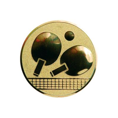 Wklejka aluminiowa złota - tenis stołowy