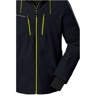 2. Kurtka narciarska męska Killtec KSW 44 z kapturem zimowa ocieplana sportowa czarna (38698/200)