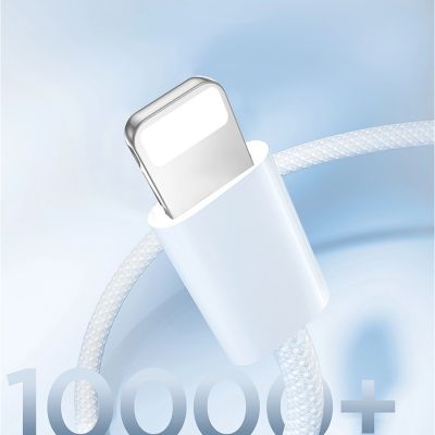 5. Kabel Joyroom S-A45 Ben Series 30W (USB-C  - Lightning) w oplocie 1m - biały