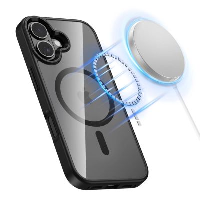 2. Etui Tech-Protect MagMat MagSafe na iPhone 17 - przezroczysto-czarne