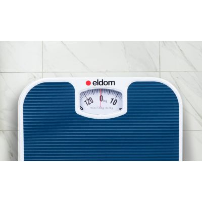 2. ELDOM MECHANICZNA WAGA ŁAZIENKOWA BR2016N NIEBIESKA DO 130 KG