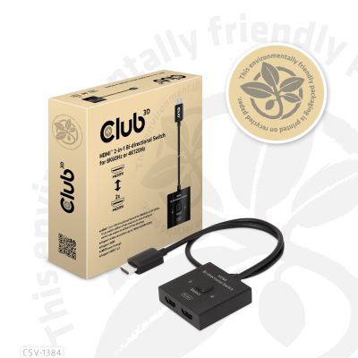 10. CLUB3D CSV-1384 przełącznik KVM Czarny
