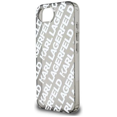5. Etui Karl Lagerfeld IML Repeat Logo na iPhone 16e - srebrne