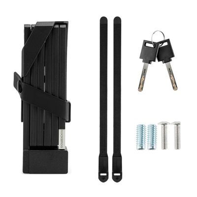 2. Zapięcie rowerowe Rockbros 32140003001 na klucz z uchwytem składane 88cm - czarne