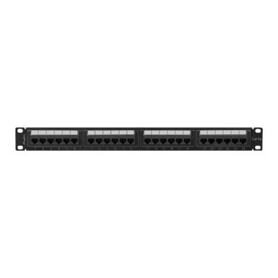9. LANBERG PATCH PANEL 24 PORT 1U 19" KAT.6A UTP CZARNY PPUA-1024-B