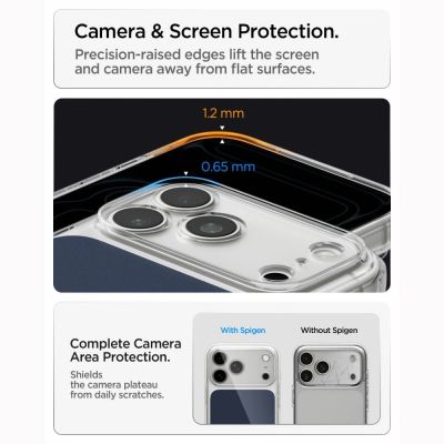 12. Etui Spigen Ultra Hybrid MagSafe na iPhone 18 Pro Max / 17 Pro Max - niebieskie matowe