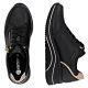 5. Skórzane sneakersy damskie na koturnie czarne Remonte Rieker D0T03-03
