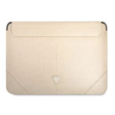 Pokrowiec Guess Saffiano Triangle Logo na laptopa 16'' - beżowy
