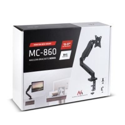 20. Uchwyt biurkowy do monitora Maclean MC-860 (biurkowy; 13" - 27"; max. 8kg)