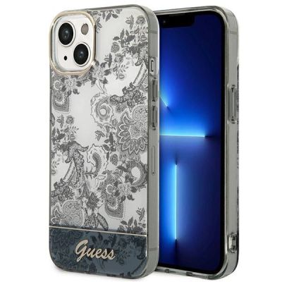 Etui Guess Porcelain Collection na iPhone 14 Plus - szare