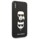 5. Etui Karl Lagerfeld Saffiano Karl&Choupette Head na iPhone X/XS - czarne