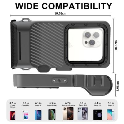 5. Etui wodoodporne Tech-Protect IPX8 Pro na telefon - szaro-czarne