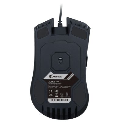 5. Gigabyte AORUS M5, mysz do gier, USB, optyczna, do 16000 DPI