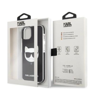 8. Etui Karl Lagerfeld Choupette Head na iPhone 13 mini - czarne