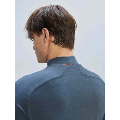 4. Koszulka rowerowa POC M's Layer Merino Mock Neck Jersey szara