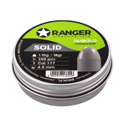 3. Śrut 4,5 mm RANGER Diabolo Professional Solid półokrągły 350 szt. 1,15 g