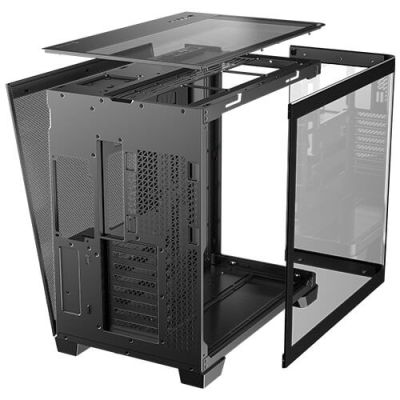 4. Antec C8 Curve Wood Full Tower Czarny, Przezroczysty, Drewno