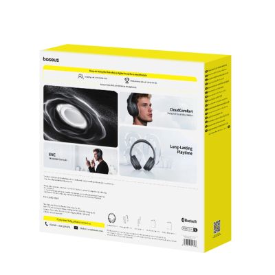 5. Słuchawki bezprzewodowe Baseus Bass BH1 Lite nauszne Bluetooth 6.0 - czarne