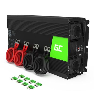 4. GREEN CELL PRZETWORNICA INV15 12V-230V 3000W/6000W CZYSTA SINUSOIDA