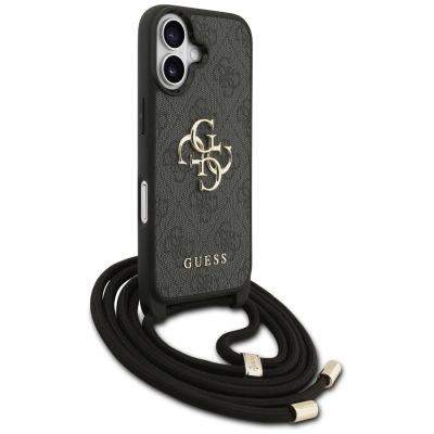 3. Etui Guess 4G Big Logo Cord Stap Crossbody na iPhone 17 - czarne