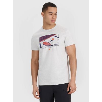 T-shirt regular z nadrukiem męski 4F 4FRSS25TTSHM2980-27M