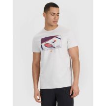 T-shirt regular z nadrukiem męski 4F 4FRSS25TTSHM2980-27M