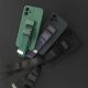 13. Rope case żelowe etui ze smyczą łańcuszkiem torebka smycz iPhone 12 Pro Max ciemnozielony