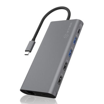 5. ICY BOX IB-DK4050-CPD Przewodowa USB 3.2 Gen 1 (3.1 Gen 1) Type-C Antracyt