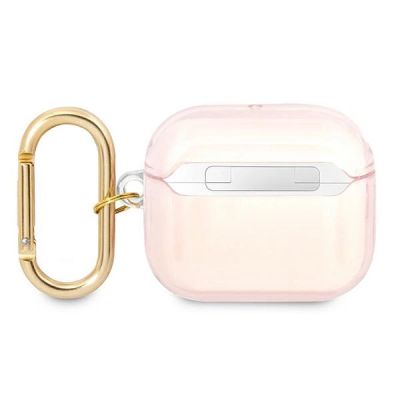 2. Etui Guess Strap Collection na AirPods 3 cover - różowe