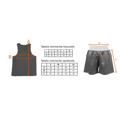 12. Strój startowy dwustronny BOXFIT M BFK-01