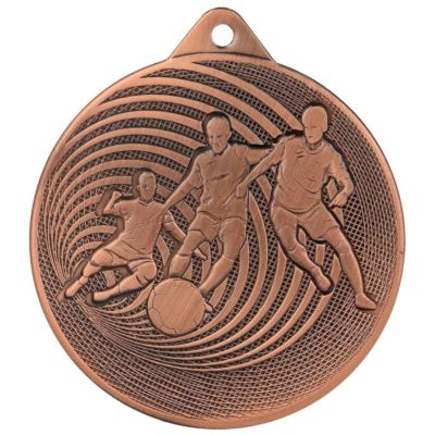9. MEDAL METALOWY PIŁKA NOŻNA FI 70 MMC3070 - BRĄZ