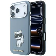 Etui Karl Lagerfeld Smooth Choupette Sketch MagSafe na iPhone 18 Pro Max / 17 Pro Max - jasnoniebieskie