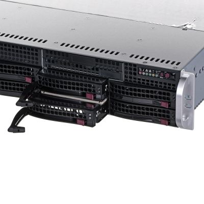 3. OBUDOWA SERWEROWA SUPERMICRO CSE-825TQC-R802LPB (Black 2U SC825TQC SAS3 LP Chassis w/ Red. 800W PWS)