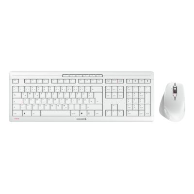 14. CHERRY JD-8550DE-0 klawiatura Dołączona myszka Dom/Biuro RF Wireless QWERTZ Niemiecki Biały