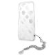 7. Etui Guess Peony Chain Collection na iPhone 13 mini - srebrne