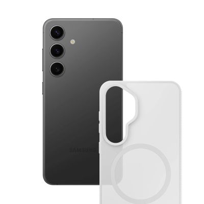 10. Etui 3mk Smoke MagCase na Samsung Galaxy S25 - białe-półprzezroczyste