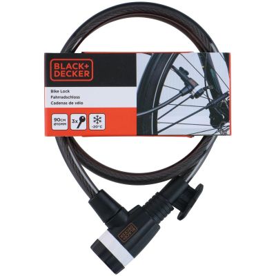 17. ZAPIĘCIE ROWEROWE LINKA NA ZAMEK 10x900MM Z UCHWYTEM BLACK+DECKER