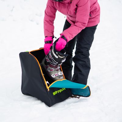 8. Torba na buty narciarskie Meteor Croma zielony/czarny