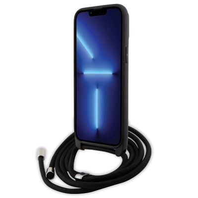 4. Etui Karl Lagerfeld Crossbody Saffiano Metal Pin Karl&Choupette na iPhone 14 Pro Max - czarne