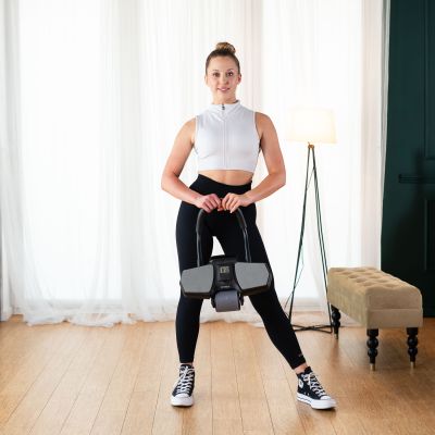 19. KA10 BLACK KÓŁKO ABS AUTOMATYCZNE KOŁO DO ĆWICZEŃ MIĘŚNI BRZUCHA Z PODPARCIEM